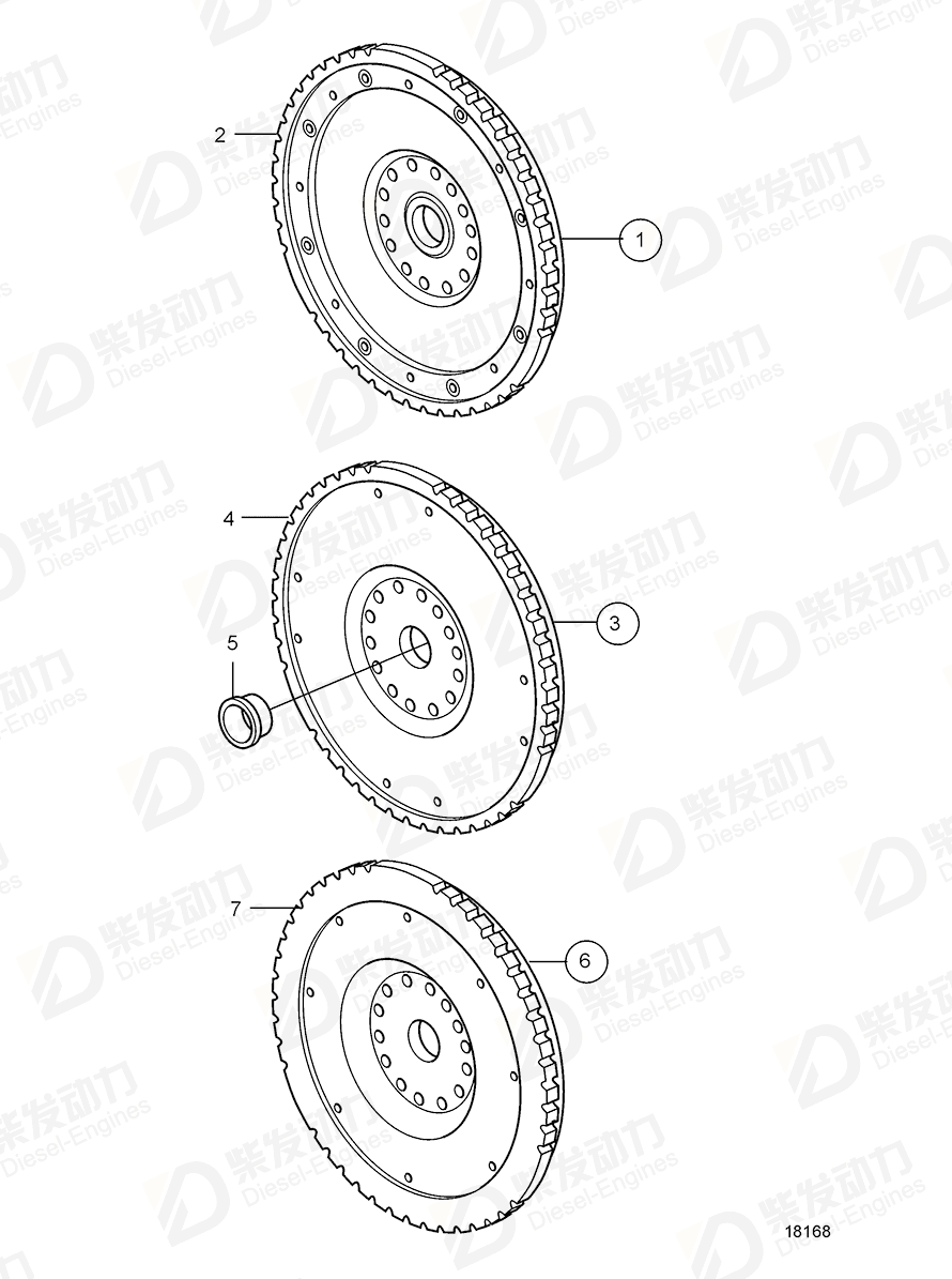 VOLVO Flywheel 3841337 Drawing